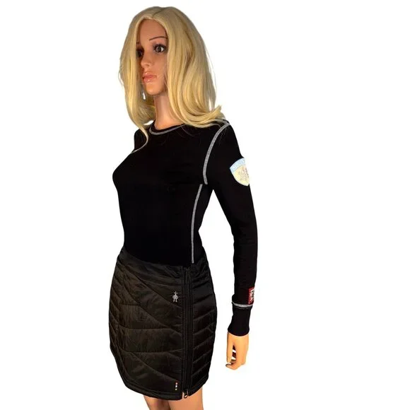 NWT Smartwool Smartloft Quilted Puffer Full Zip Mini Skirt Black Small MSRP$120 - Picture 15 of 17
